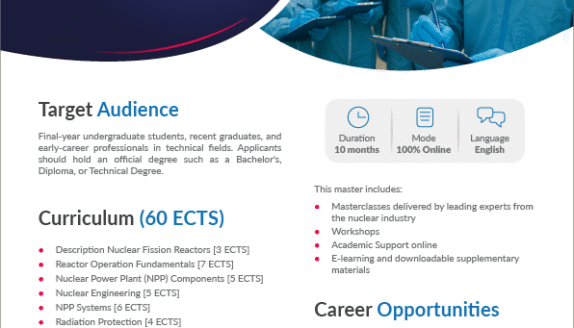Master's Degree in Nuclear Technology – Westinghouse